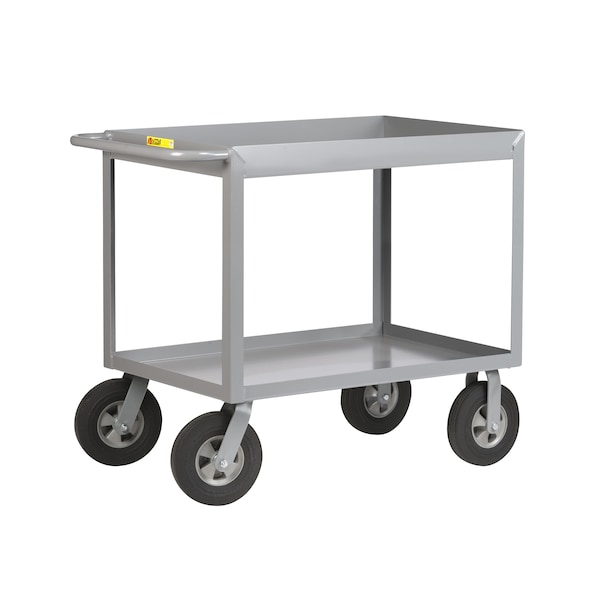 Tray Truck, 12 ga. Steel, 1200 lb Load Capacity, 2 Shelves, 36-1/2" H